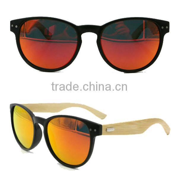 2016 hot selling mirror polarized lens wholesale wooden way leg sunglasses