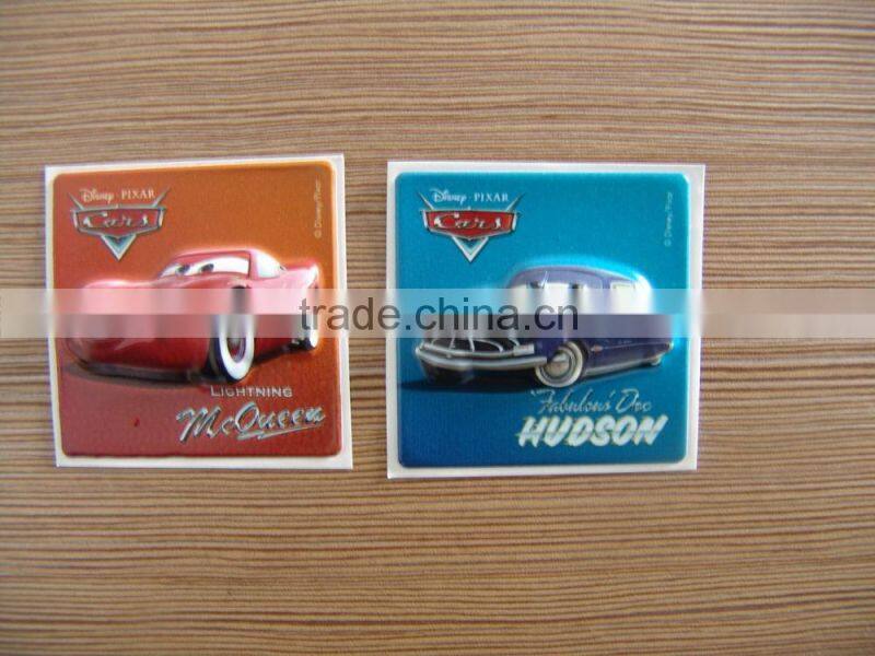 China Custom Shape Kids Cute Cartoon PVC 3D Bump sticker for gift