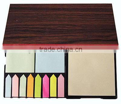 pu leather cover sticky memo pad with calendar