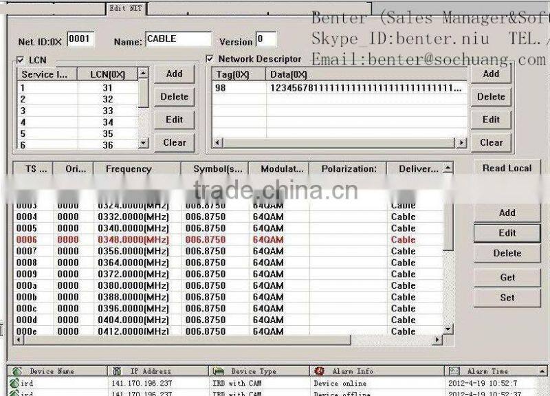 DVB-S DVB-S2 to asi 7in1 receiver (6*DVB-S DVB-S2+ASI IN,ASI out)