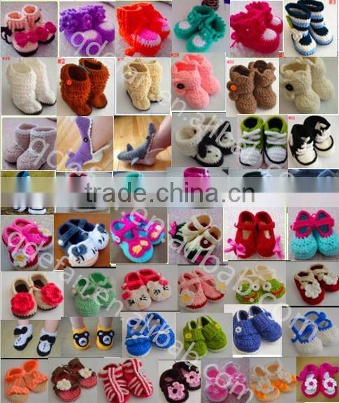 2015 best selling hand made crochet baby sandal shoes pattern