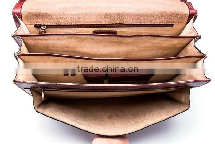 Factory Direct Sales Buckled Best Selling Custom Printed New Style Men Briefcase Leather