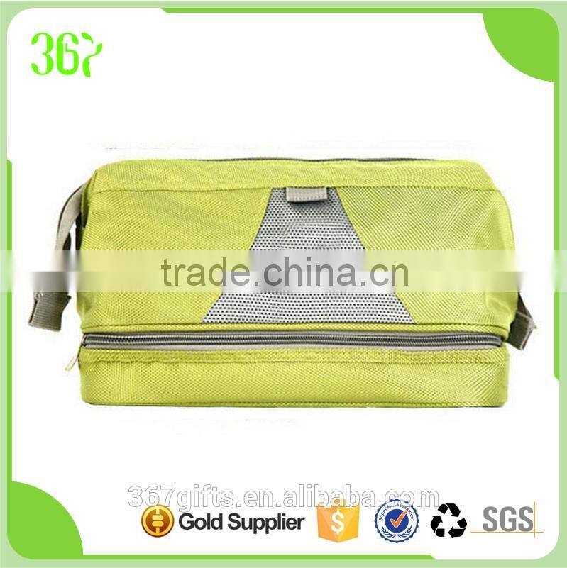 Customized Detachable Double Layer Travel Hanging Polyester Toilet Bag
