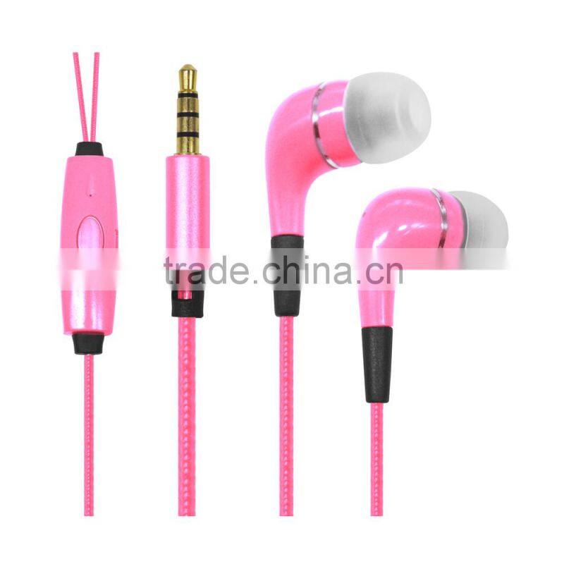 Factory supply EL glowing earphone with mini jack micophone