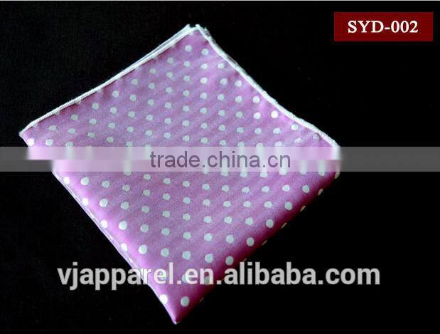 Blue & white spot Linen Pocket Square handkerchief Hand rolled edges