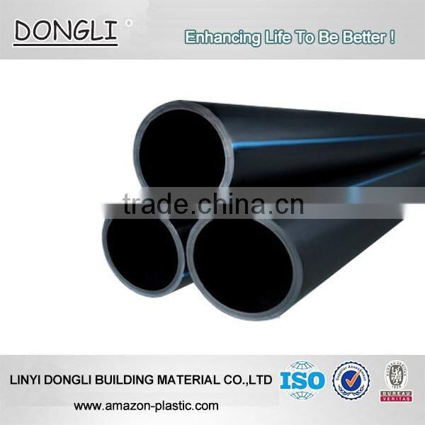 Black white color PE pipe plastic HDPE water pipe SDR13.6 supplier