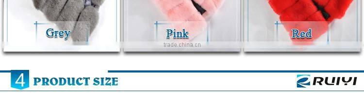 women fake fur vest jacket black