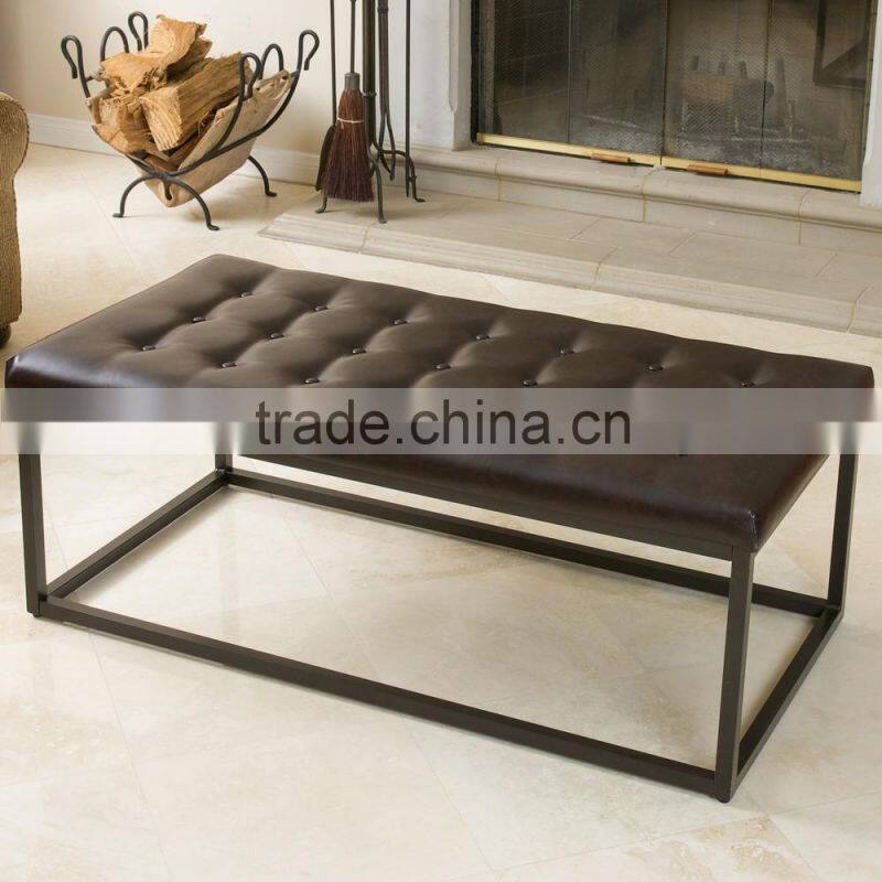 Stainless Steel Tufted Ottoman OT-830