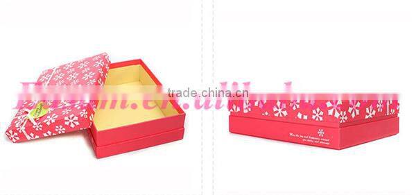 Merry christmas snowflake printed rectangle 3 sizes christmas gift box