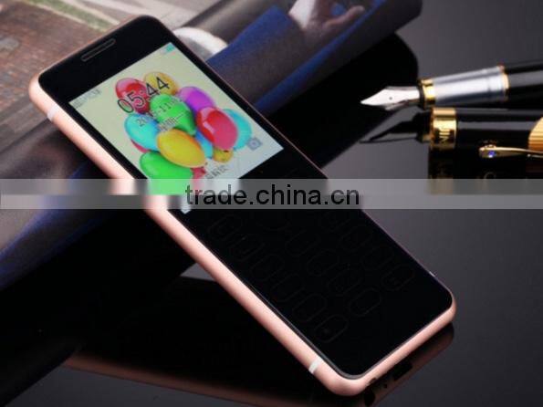 318-Full Aluminum Thin Cellphone Elderly Phone Student Phone Business Backup Phone 1800mAh 2.3Inch with Colorful Glass