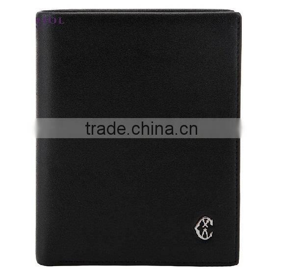 Promotional leather gift set for wallet with belt in black color