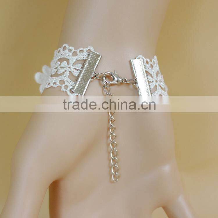 gothic white handmade bridal bracelet, holy bracelets