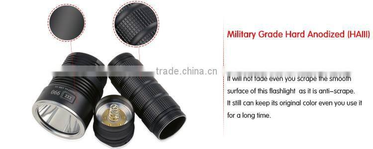 NICO nature X90 super ray flashlight 1000Lumen xm l2 torch light 400 meters lighting distance for hunting camping