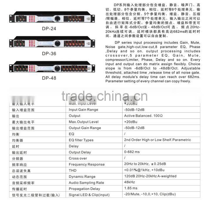 SPE AUDIO speaker managerment 2 in 4 out 3 in 6 out 4 in 8 out optional digital dsp audio processor