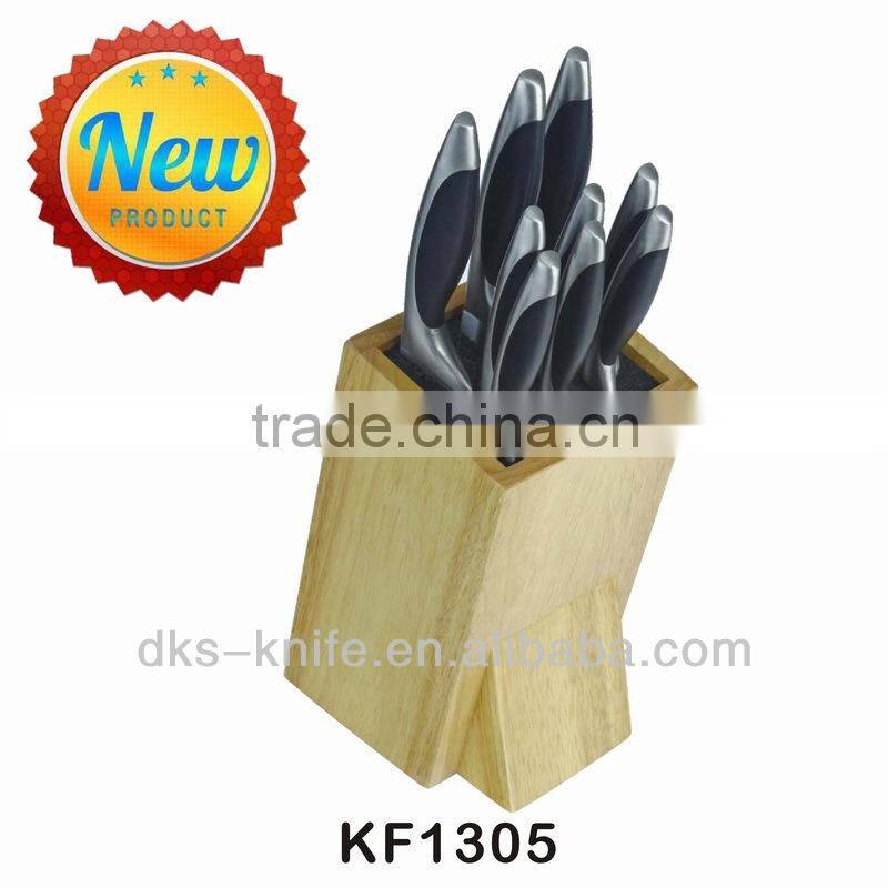 KF1305 10 PCS New design with double forged handle Stainless Steel Kitchen knife Set