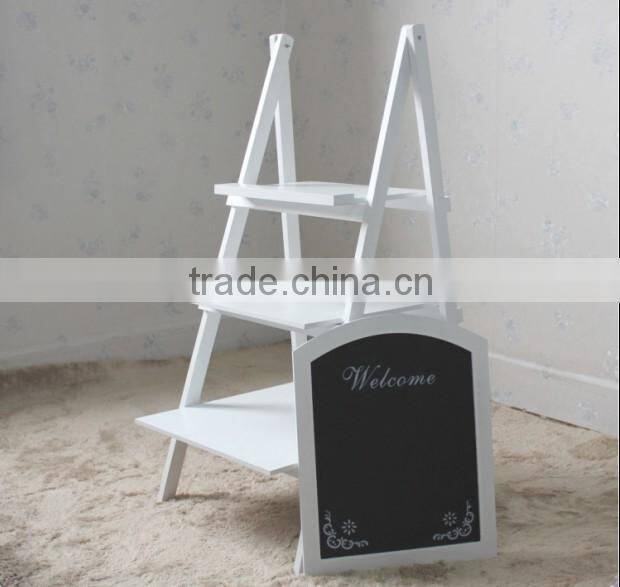 outdoor solid wood folding ads display blackboard shelf