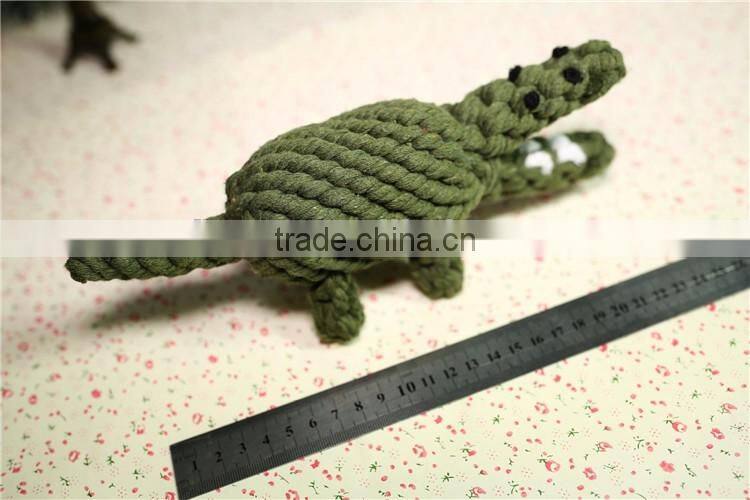 Crocodile shape rope pet dog toy