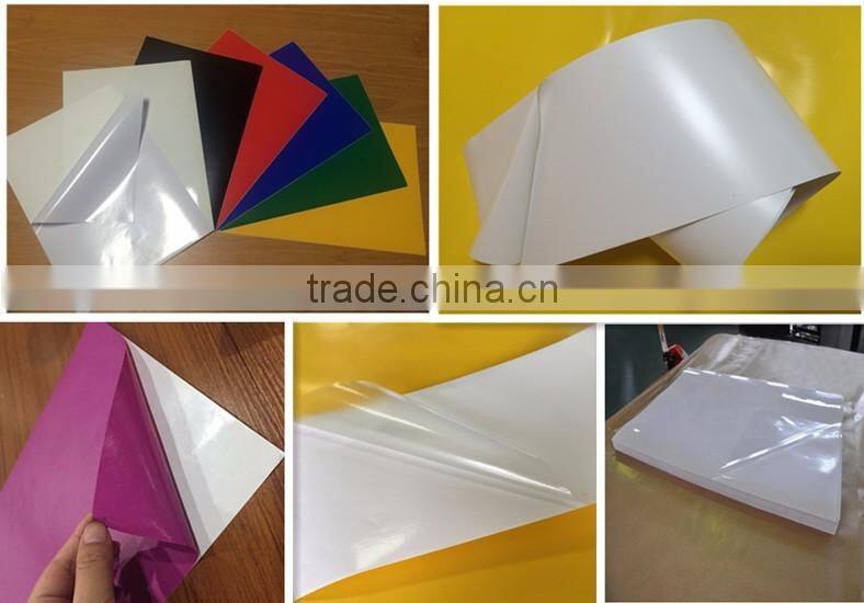 White/clear/colored pvc self adhesive foil for label film