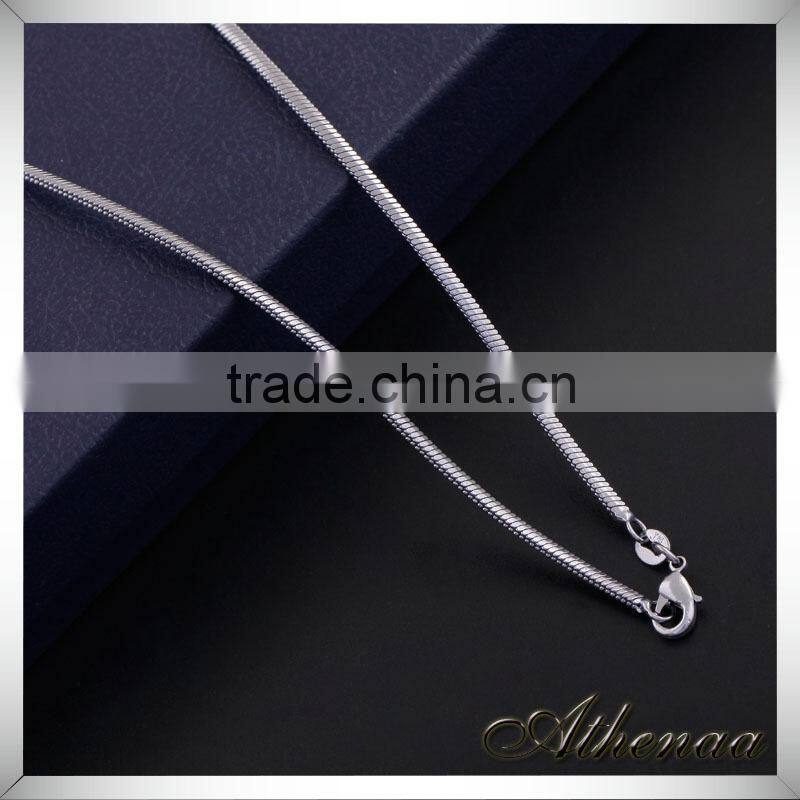 Simple White Color Copper Women Jewelry Thin Chain Necklace Designs