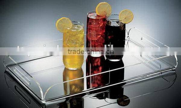 Cheap promotional round acrylic serving trays