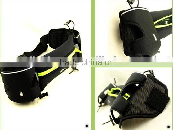 Running Belt Runner Sport Elastic Fanny Pack Race Item Belt Pouch with Water Bottle Pocket Waist Items for Cycling Hiking