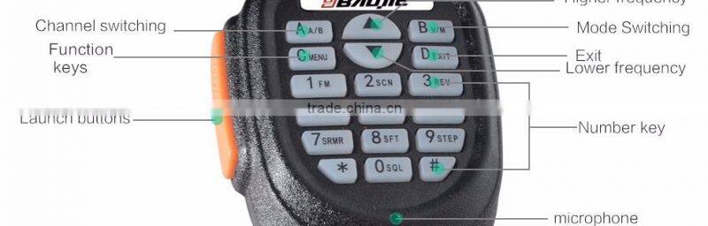 MINI vehicle radio 2 separate receivers 25W dual band BAOJIE BJ-218 moblie radio