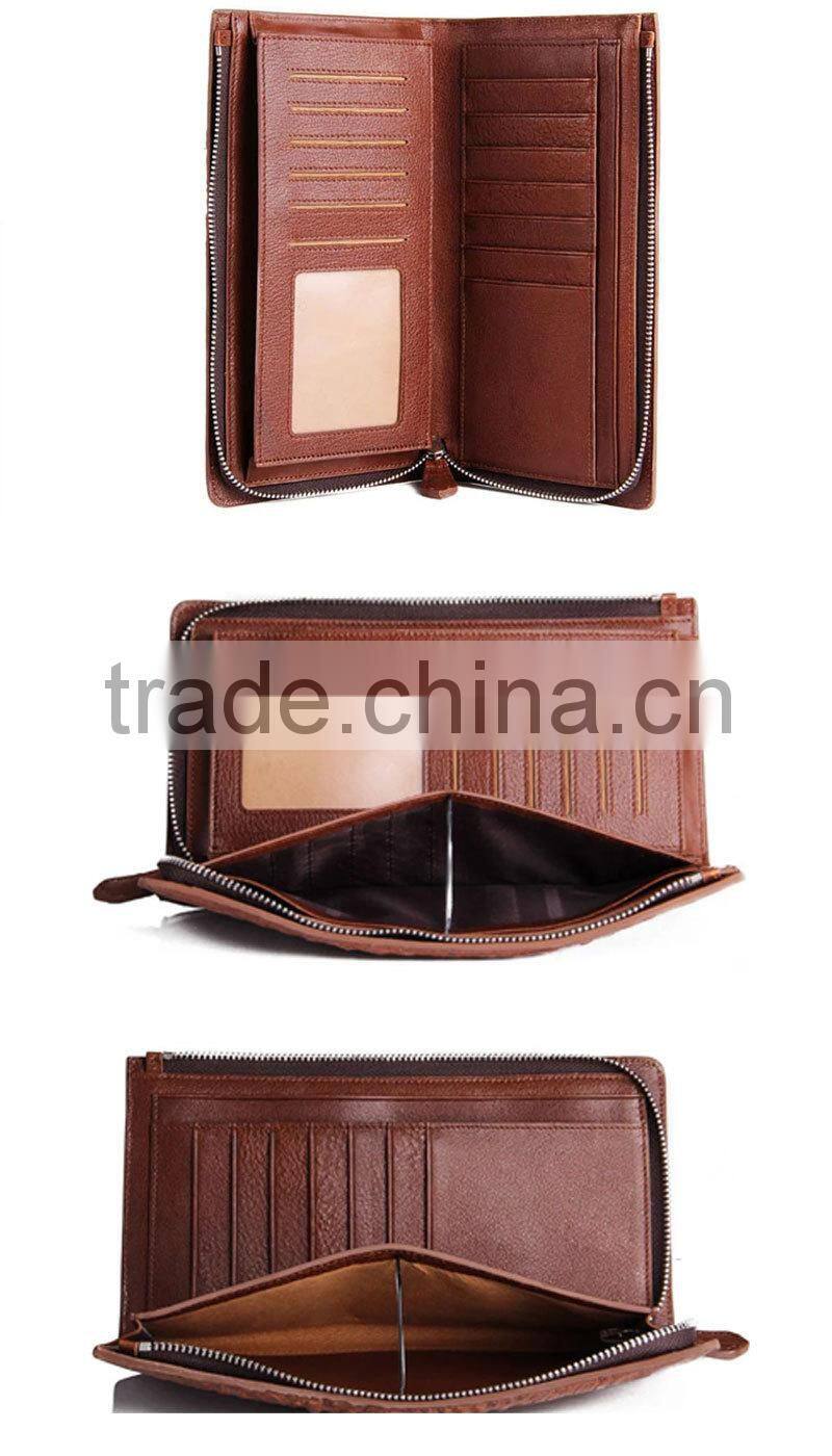 Factory price lower MOQ alligator crocodile man wallet multi-card slot man wallet