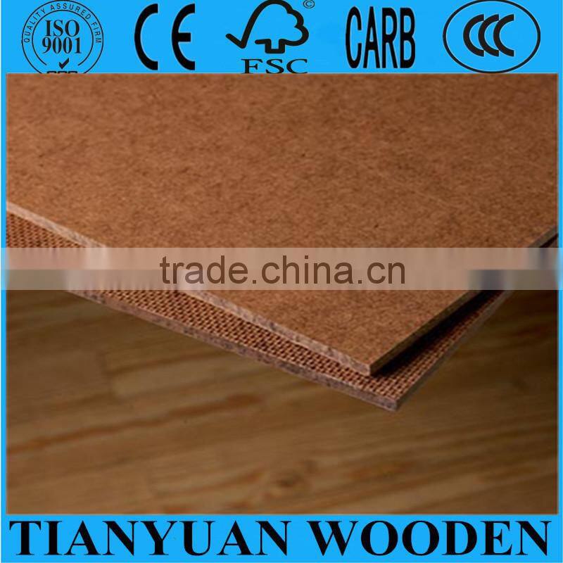 Dark brown hardboard 4x8 with smooth surface and rough back