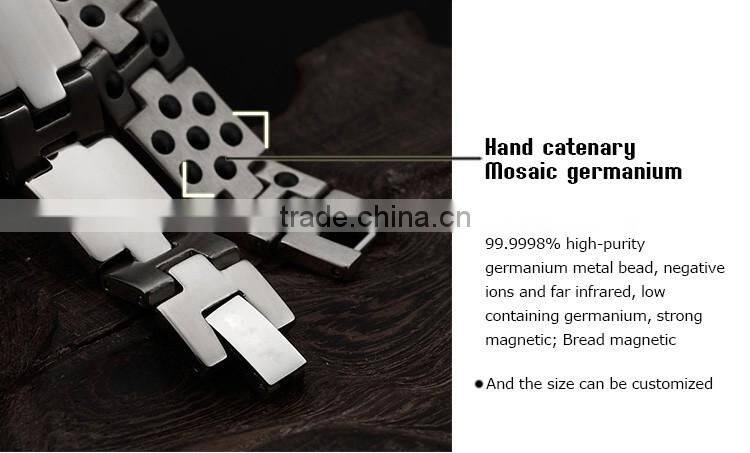 china manufacturer fashion negative ion infrared titanium germanium energy custom silicone bracelet