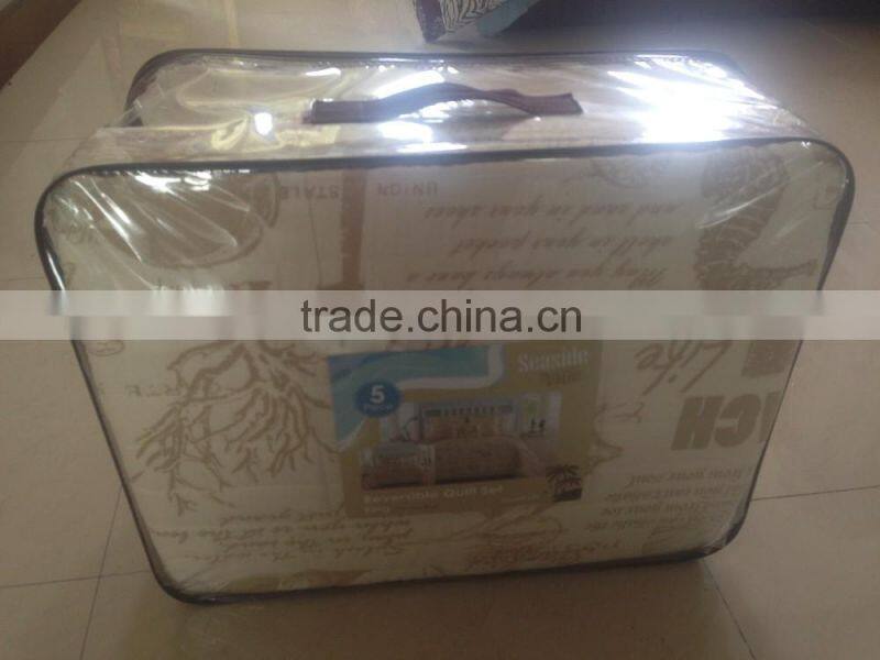 100% polyester fiber quited cover set with filling America origin order design as main products