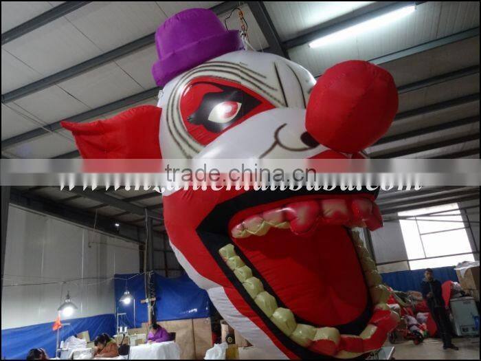 Halloween Decoration Big Hanging Inflatable Clown Head for Sale