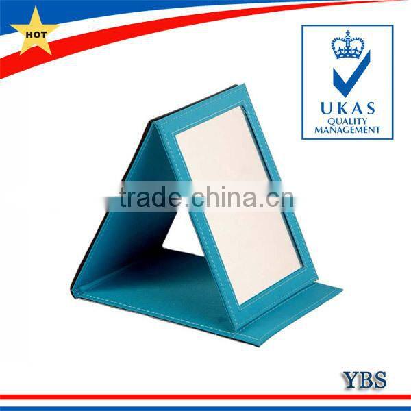 Factory Direct Sale Custom Desktop Makeup Mirror Leather Cosmetic Mirror