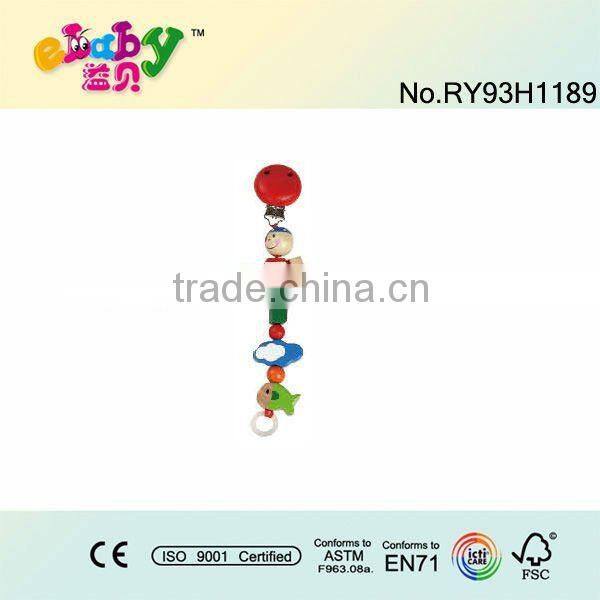 wooden pacifier chain