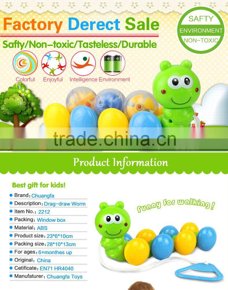 Chuangfa toys--Funny pull & push animal toys, hand sliding toys animal, sliding worm