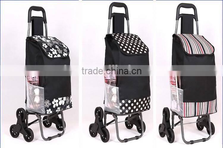 six wheels foldable shopping trolley bag