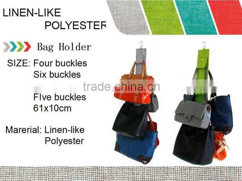 like-linen fabric hanging handbag ,storage basket