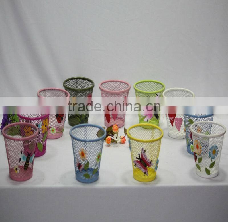 2014 Popular colorful metal garden hanging flower pot