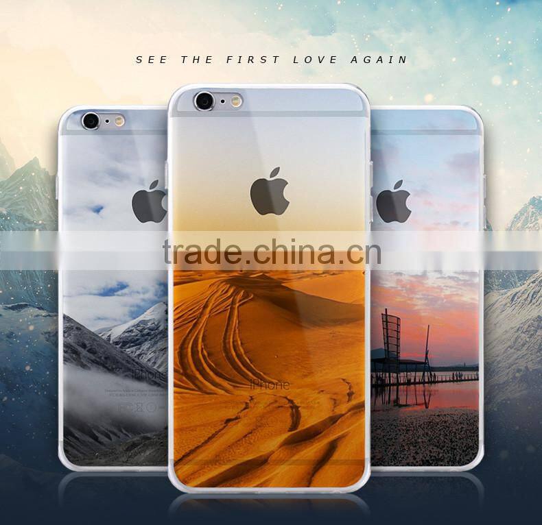 Senkang supply bulk mobile phone case with nice scenery for apple iphone 6s/6plus