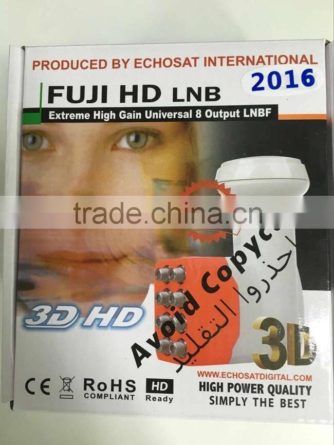 Dual Polarization KU Band Universal 8 Output satellite antenna use LNB