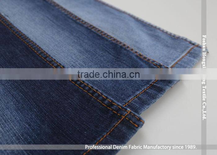 NO.696 lab dips blue blue cotton poly spandex denim fabric dark blue grey denim twill denim fabric