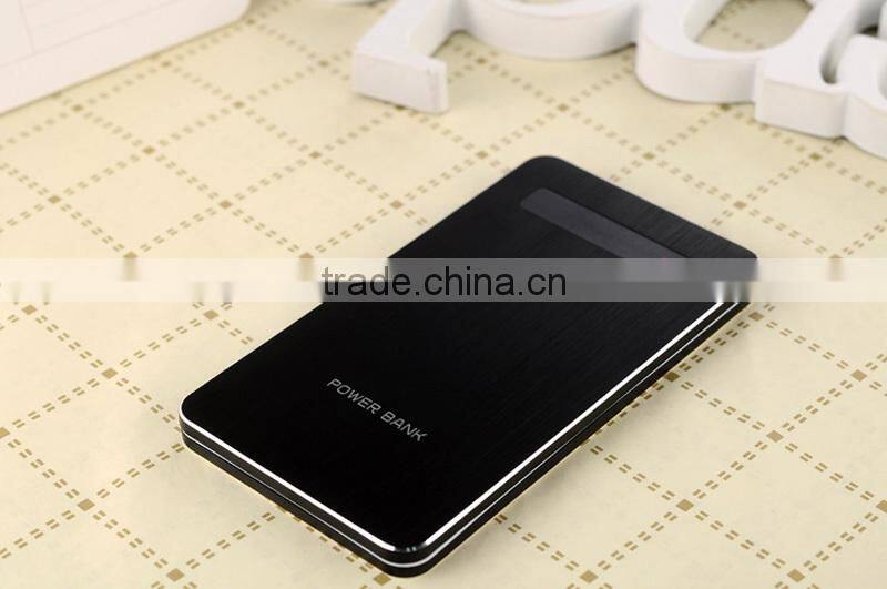 super thin fashionable credit card metal litium ion 4000mah power bank for iPhone, Samsung, iPad charger