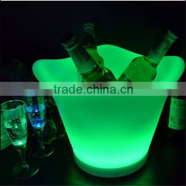 PE plastic 16 Color Changing Rechargeable Led Flashing Ice Bucket