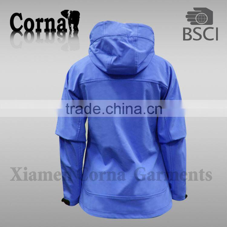 2016 New style windproof hiking softshell jacket women