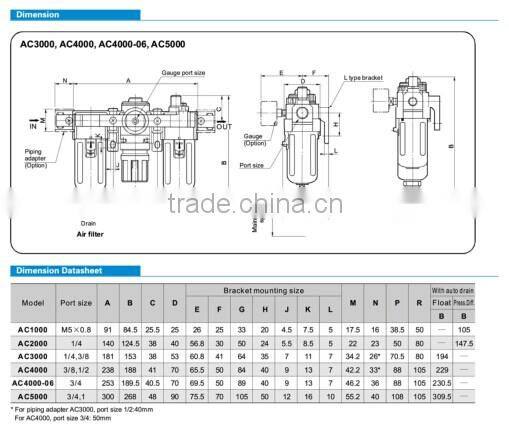Airtac Pneumatic FRL AFC 2000 dc air source treatment