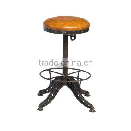 2016 new modern design furniture industrial metal adjustable bar stool