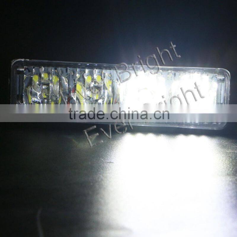 Universal 4 LED White&Yellow Strobe High Power Flasher Lights Car Truck Warning Caution Emergency Construction Strobe Light