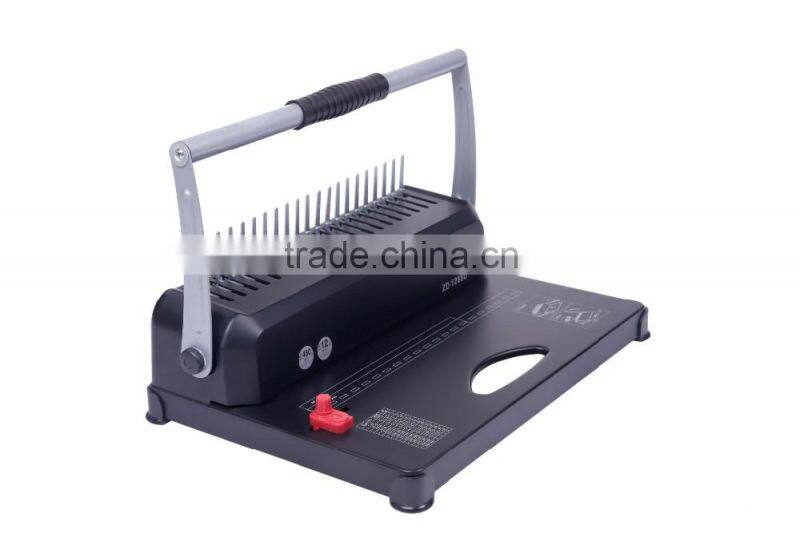 Manual paper hole making and binding machine