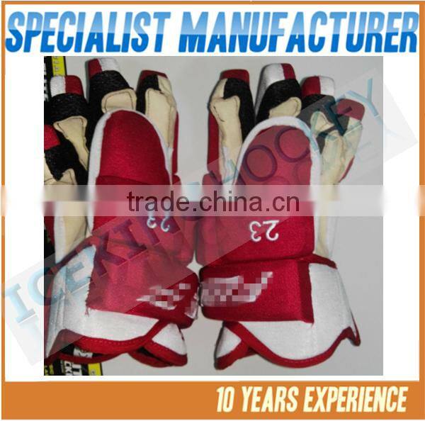 High durability Nylon protection hockey gloves/Color custom ice hockey gloves