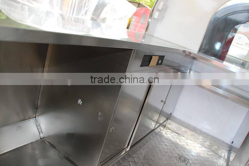 Factory Supply Mobile Ice Cream Cart, Customized Logo Street Fast Food Cart/ Fast Food Trailer