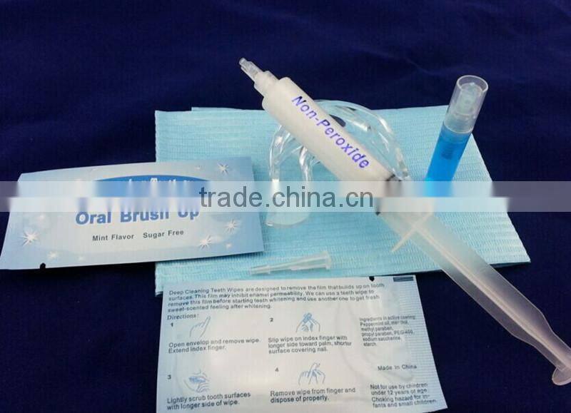 teeth whitening gel with CP HP or non-peroxide for bleaching tooth